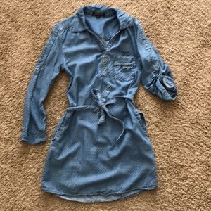 Bogo Chambray tie waist dress. Small
